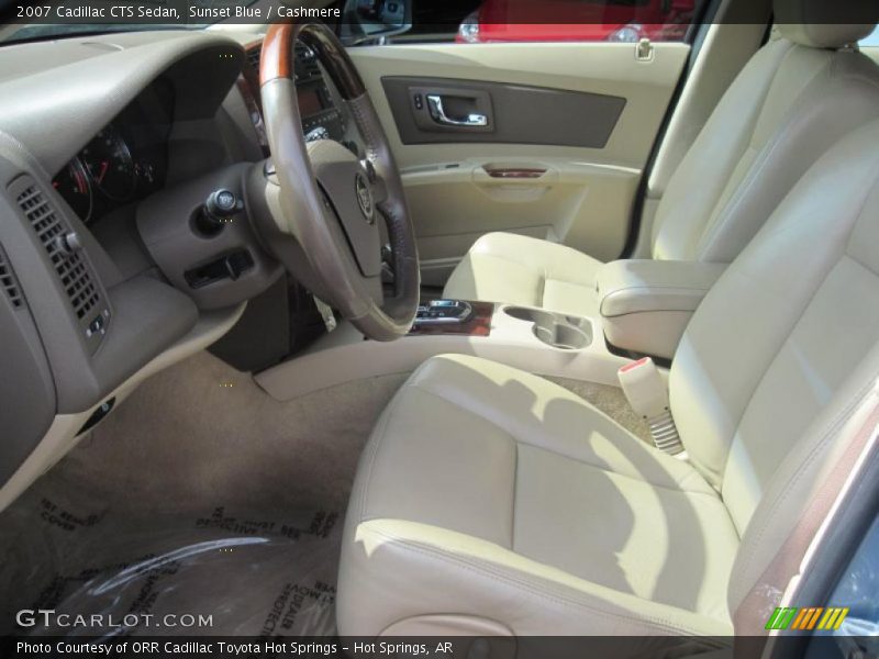 Sunset Blue / Cashmere 2007 Cadillac CTS Sedan