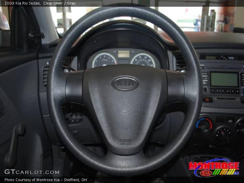 Clear Silver / Gray 2009 Kia Rio Sedan