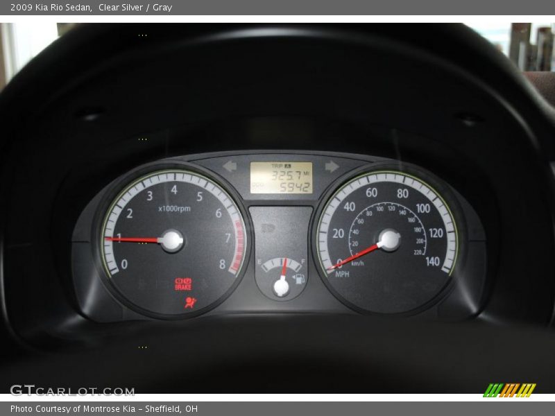 Clear Silver / Gray 2009 Kia Rio Sedan