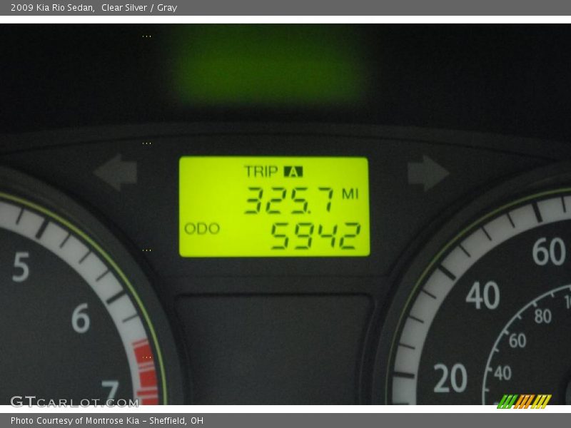 Clear Silver / Gray 2009 Kia Rio Sedan