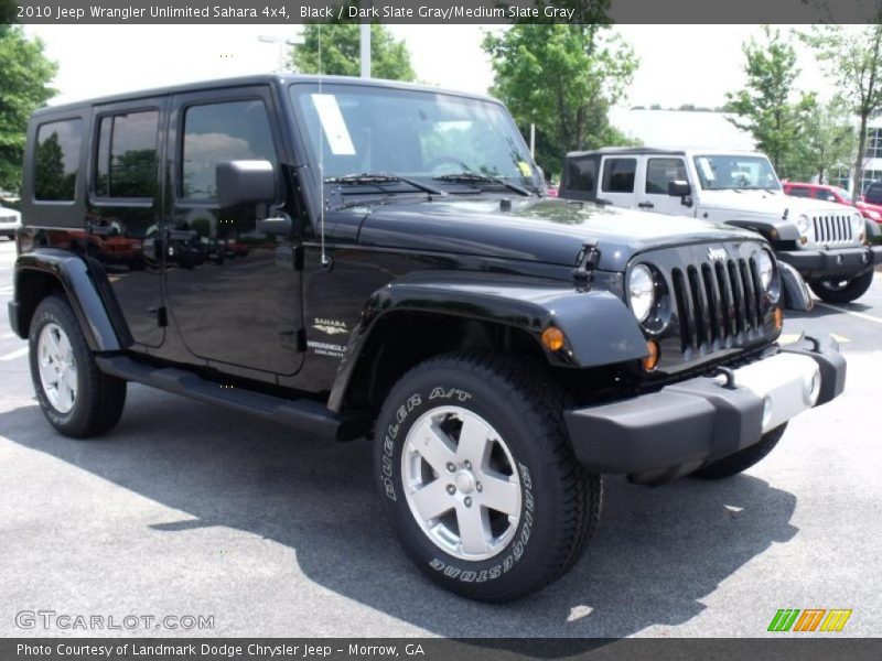 Black / Dark Slate Gray/Medium Slate Gray 2010 Jeep Wrangler Unlimited Sahara 4x4