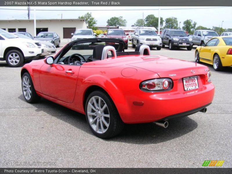 True Red / Black 2007 Mazda MX-5 Miata Sport Hardtop Roadster