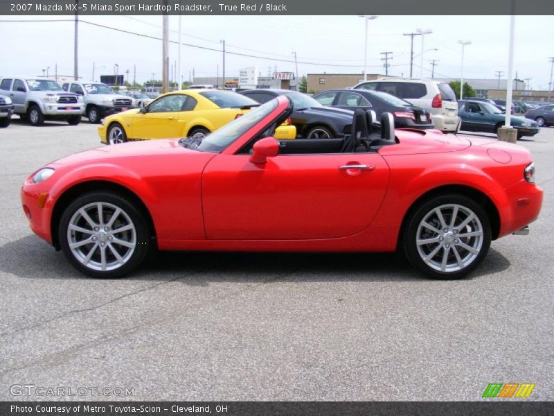 True Red / Black 2007 Mazda MX-5 Miata Sport Hardtop Roadster