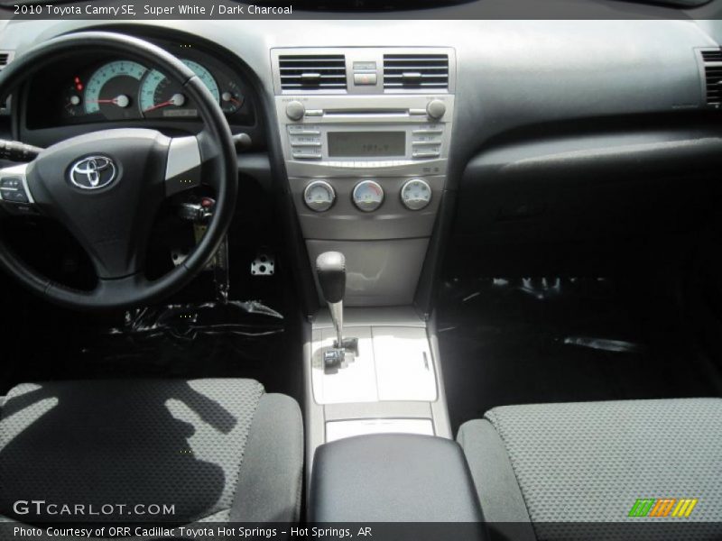 Super White / Dark Charcoal 2010 Toyota Camry SE