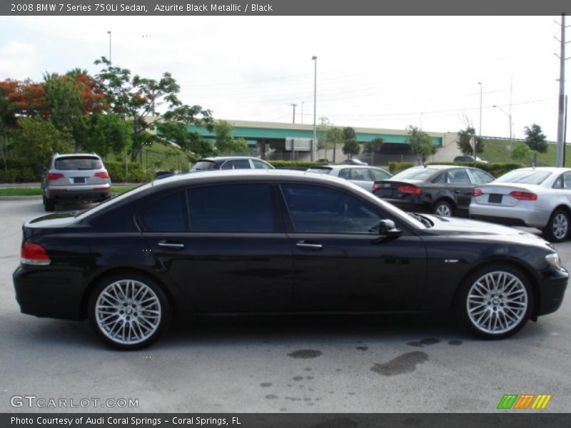 Azurite Black Metallic / Black 2008 BMW 7 Series 750Li Sedan