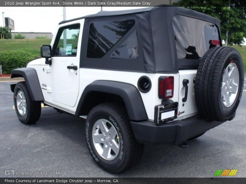 Stone White / Dark Slate Gray/Medium Slate Gray 2010 Jeep Wrangler Sport 4x4
