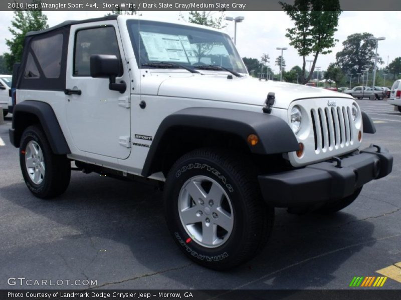 Stone White / Dark Slate Gray/Medium Slate Gray 2010 Jeep Wrangler Sport 4x4