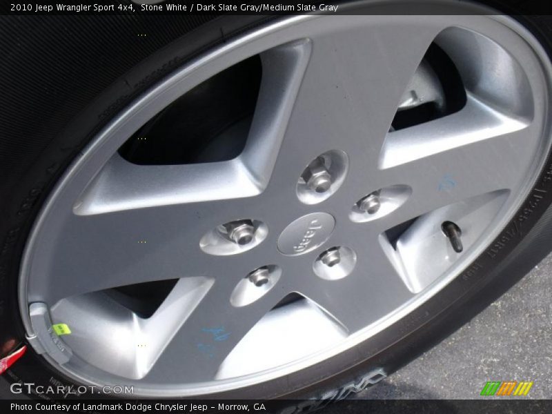 Stone White / Dark Slate Gray/Medium Slate Gray 2010 Jeep Wrangler Sport 4x4