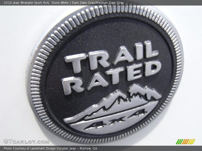 Stone White / Dark Slate Gray/Medium Slate Gray 2010 Jeep Wrangler Sport 4x4