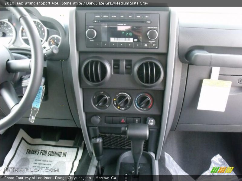 Stone White / Dark Slate Gray/Medium Slate Gray 2010 Jeep Wrangler Sport 4x4