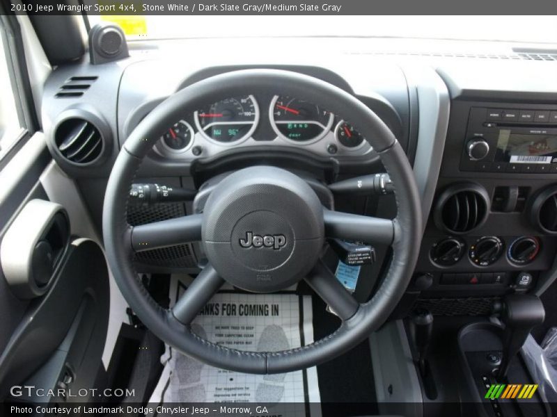 Stone White / Dark Slate Gray/Medium Slate Gray 2010 Jeep Wrangler Sport 4x4