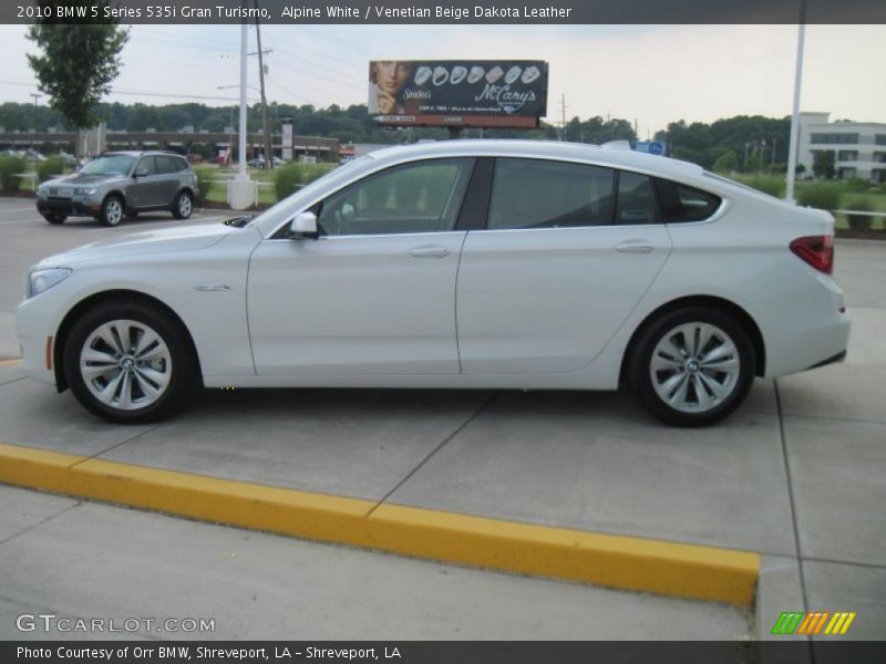 Alpine White / Venetian Beige Dakota Leather 2010 BMW 5 Series 535i Gran Turismo