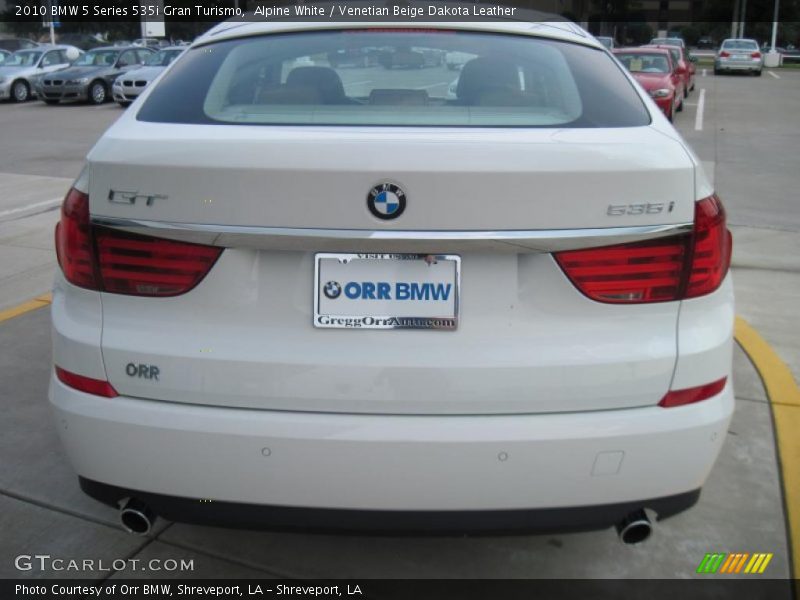Alpine White / Venetian Beige Dakota Leather 2010 BMW 5 Series 535i Gran Turismo