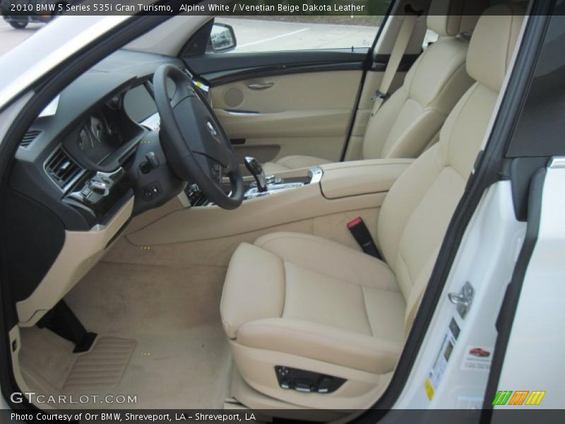 Alpine White / Venetian Beige Dakota Leather 2010 BMW 5 Series 535i Gran Turismo