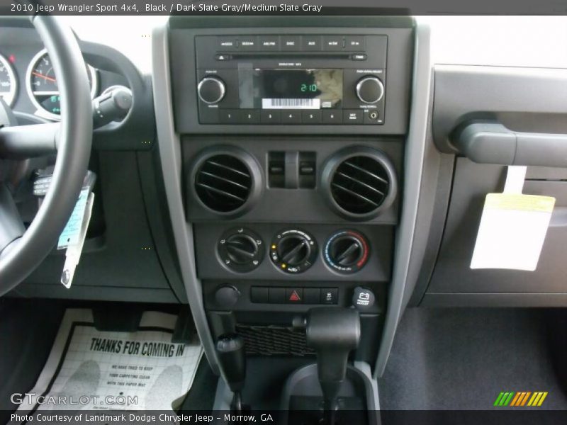 Black / Dark Slate Gray/Medium Slate Gray 2010 Jeep Wrangler Sport 4x4