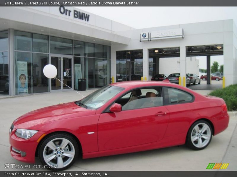 Crimson Red / Saddle Brown Dakota Leather 2011 BMW 3 Series 328i Coupe