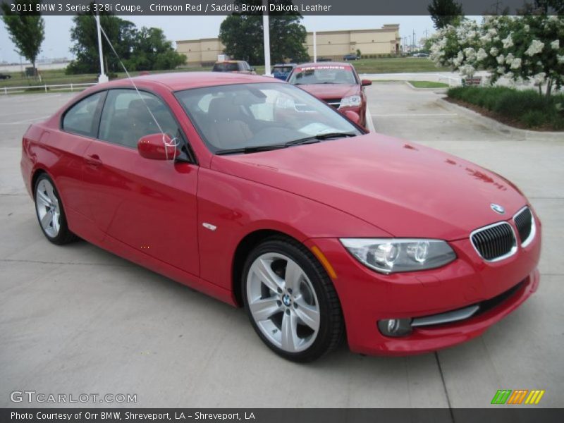 Crimson Red / Saddle Brown Dakota Leather 2011 BMW 3 Series 328i Coupe