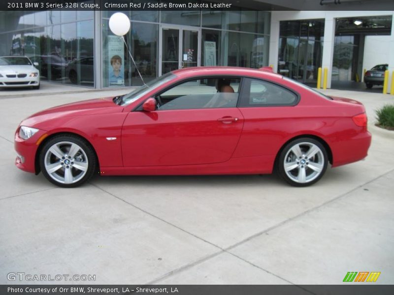 Crimson Red / Saddle Brown Dakota Leather 2011 BMW 3 Series 328i Coupe