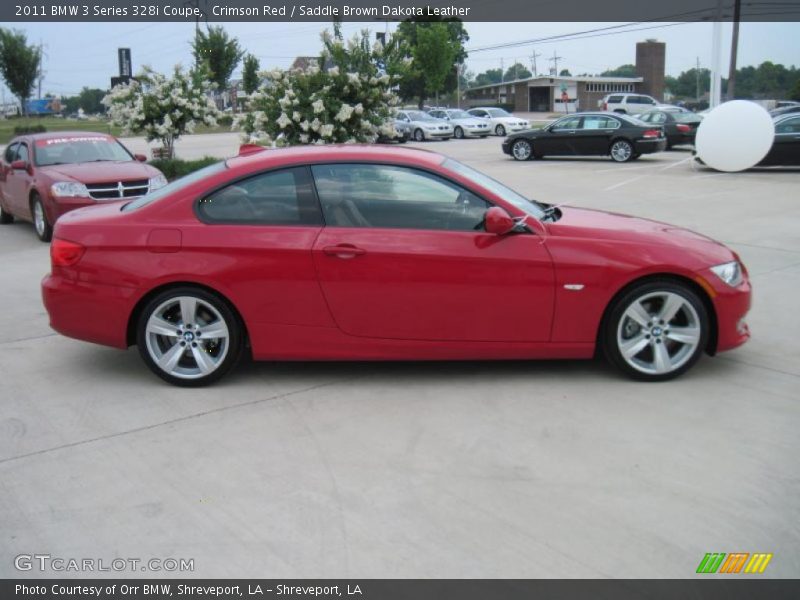 Crimson Red / Saddle Brown Dakota Leather 2011 BMW 3 Series 328i Coupe