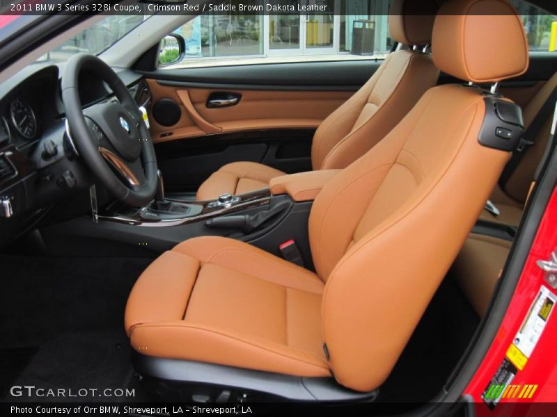 Crimson Red / Saddle Brown Dakota Leather 2011 BMW 3 Series 328i Coupe