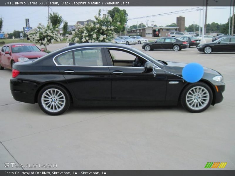 Black Sapphire Metallic / Venetian Beige 2011 BMW 5 Series 535i Sedan