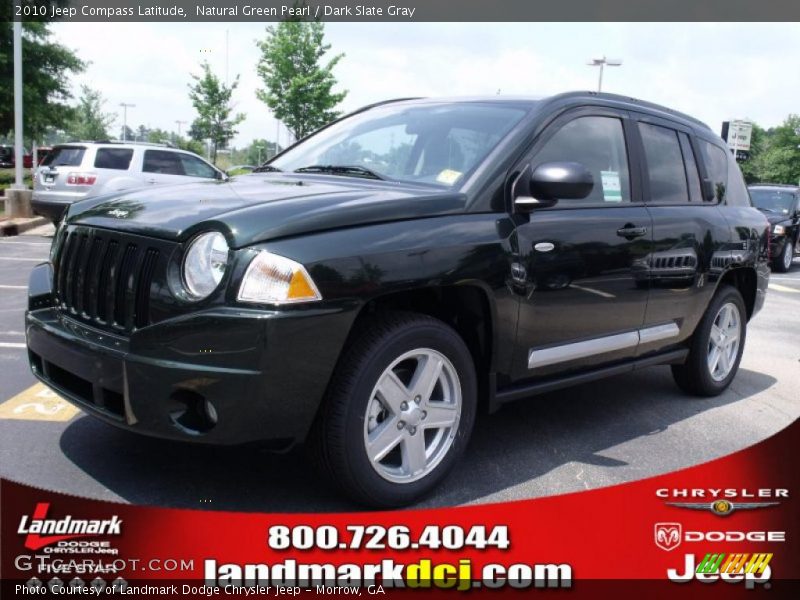 Natural Green Pearl / Dark Slate Gray 2010 Jeep Compass Latitude