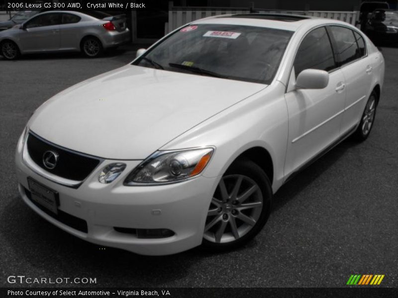 Crystal White / Black 2006 Lexus GS 300 AWD