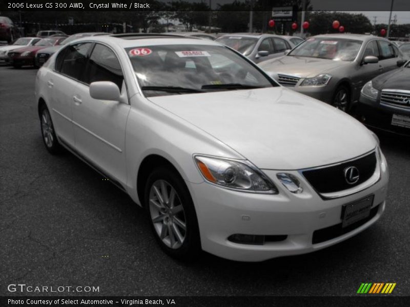 Crystal White / Black 2006 Lexus GS 300 AWD