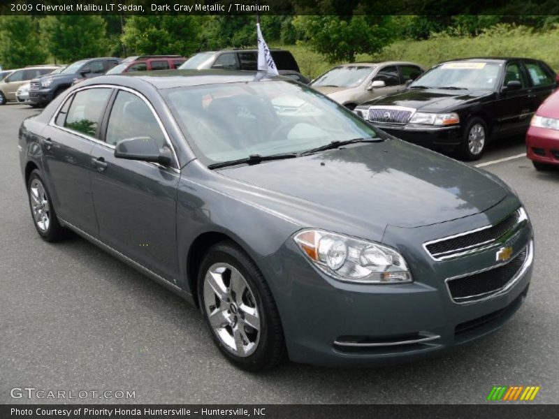 Dark Gray Metallic / Titanium 2009 Chevrolet Malibu LT Sedan