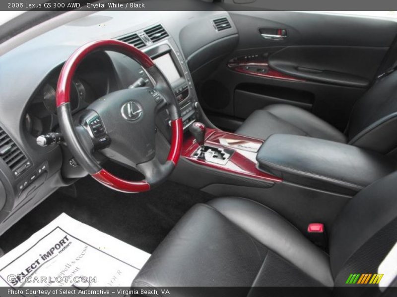 Crystal White / Black 2006 Lexus GS 300 AWD