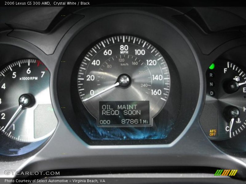 Crystal White / Black 2006 Lexus GS 300 AWD