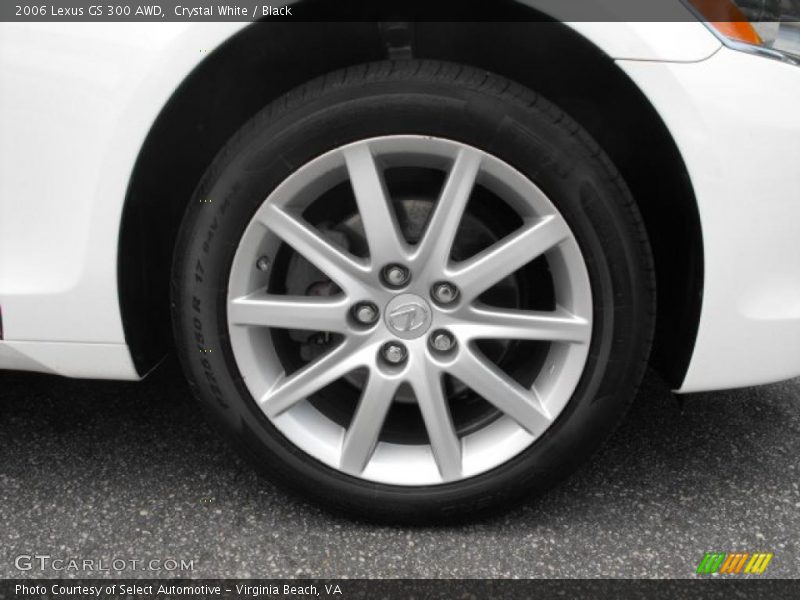 Crystal White / Black 2006 Lexus GS 300 AWD