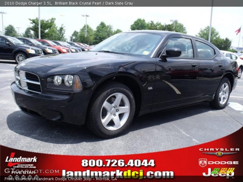 Brilliant Black Crystal Pearl / Dark Slate Gray 2010 Dodge Charger 3.5L
