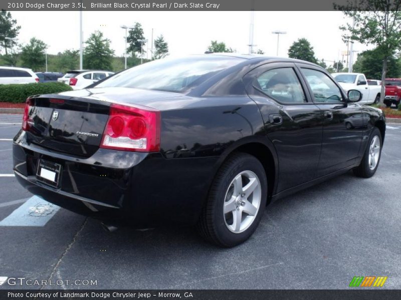 Brilliant Black Crystal Pearl / Dark Slate Gray 2010 Dodge Charger 3.5L