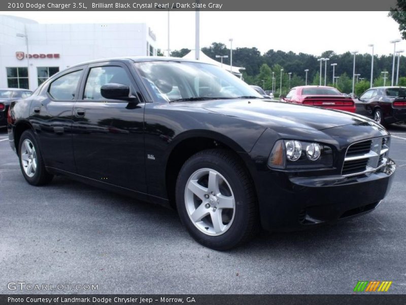 Brilliant Black Crystal Pearl / Dark Slate Gray 2010 Dodge Charger 3.5L