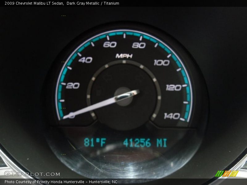 Dark Gray Metallic / Titanium 2009 Chevrolet Malibu LT Sedan