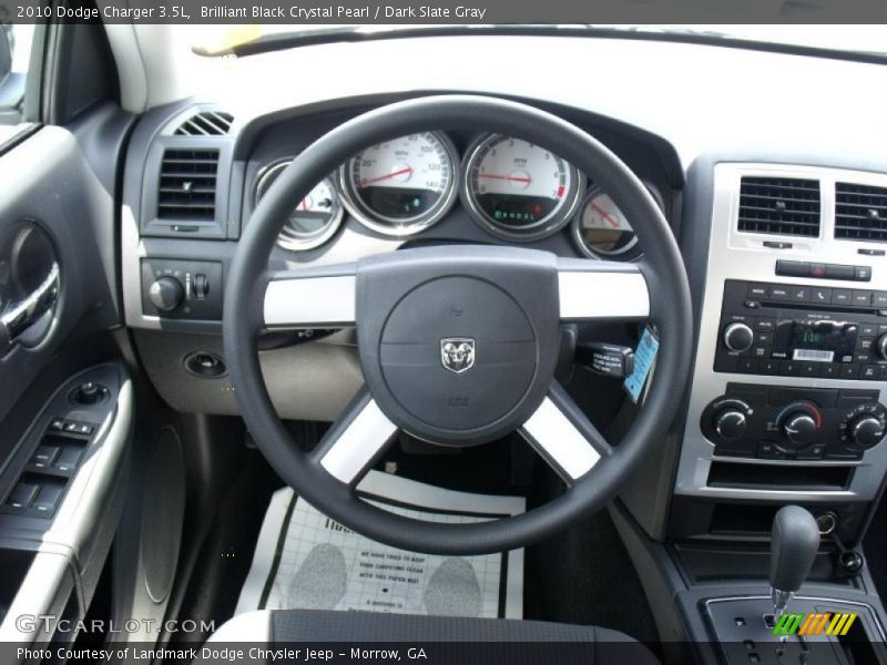 Brilliant Black Crystal Pearl / Dark Slate Gray 2010 Dodge Charger 3.5L