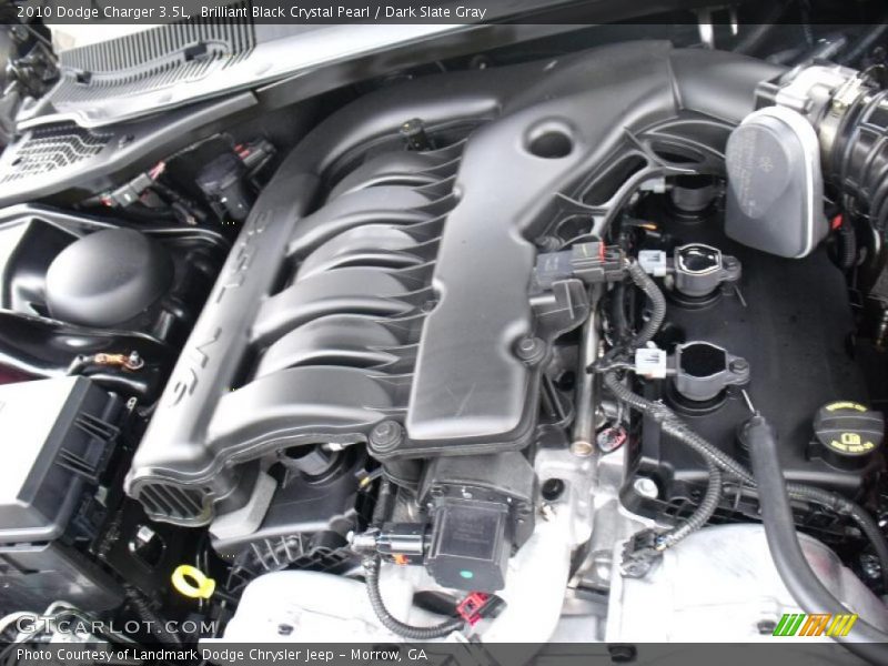 Brilliant Black Crystal Pearl / Dark Slate Gray 2010 Dodge Charger 3.5L