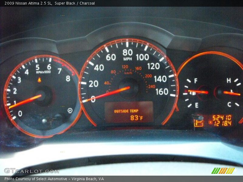 Super Black / Charcoal 2009 Nissan Altima 2.5 SL