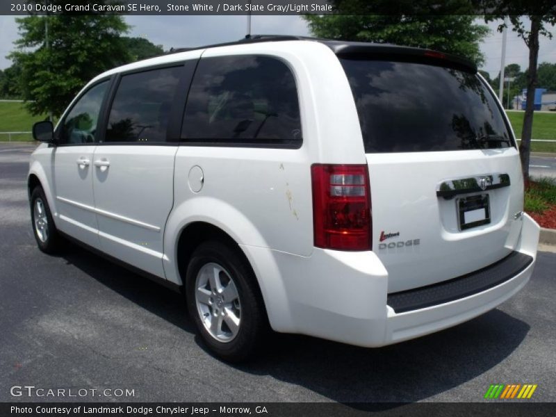 Stone White / Dark Slate Gray/Light Shale 2010 Dodge Grand Caravan SE Hero