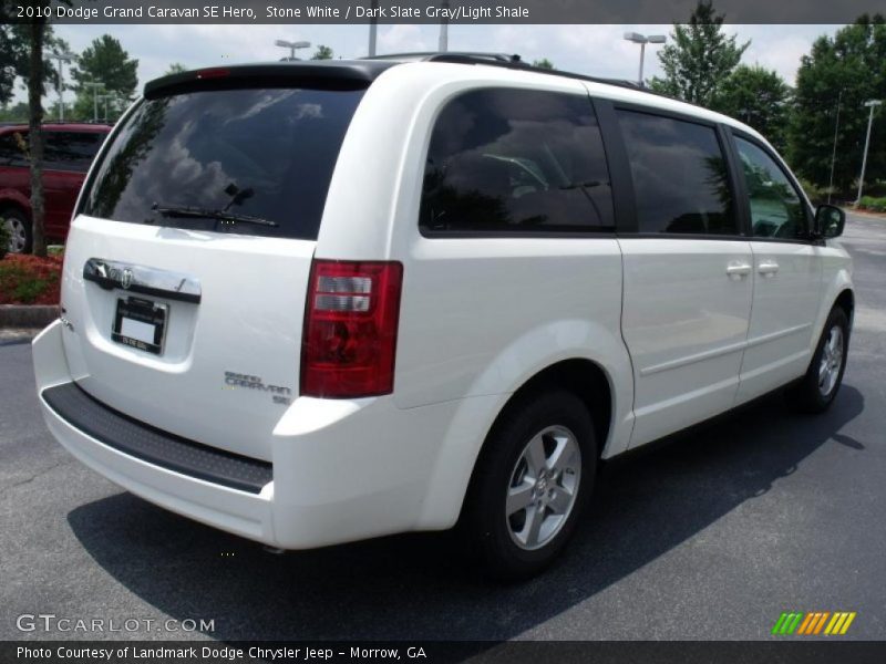 Stone White / Dark Slate Gray/Light Shale 2010 Dodge Grand Caravan SE Hero