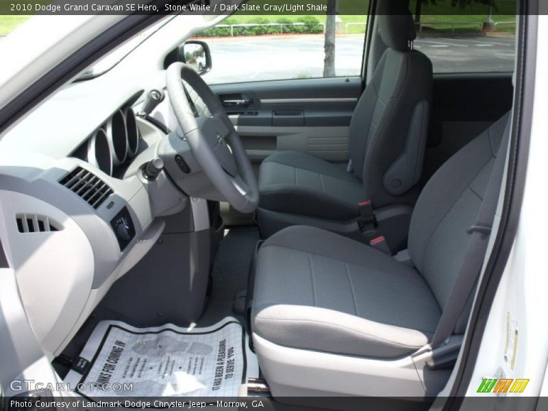 Stone White / Dark Slate Gray/Light Shale 2010 Dodge Grand Caravan SE Hero