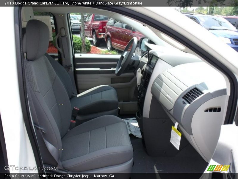 Stone White / Dark Slate Gray/Light Shale 2010 Dodge Grand Caravan SE Hero