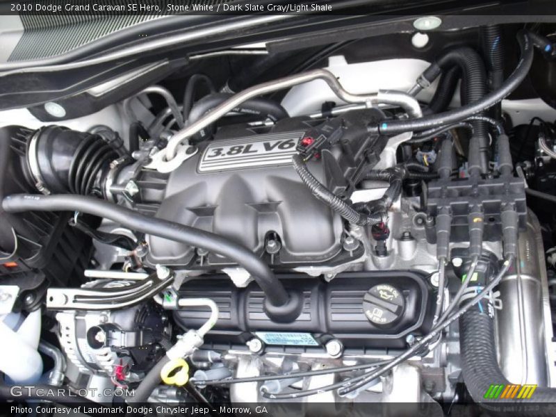 Stone White / Dark Slate Gray/Light Shale 2010 Dodge Grand Caravan SE Hero