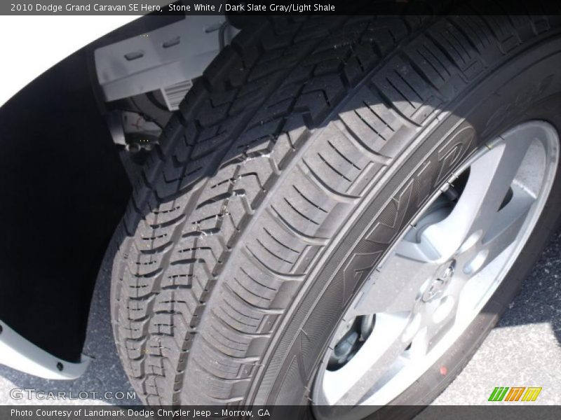 Stone White / Dark Slate Gray/Light Shale 2010 Dodge Grand Caravan SE Hero