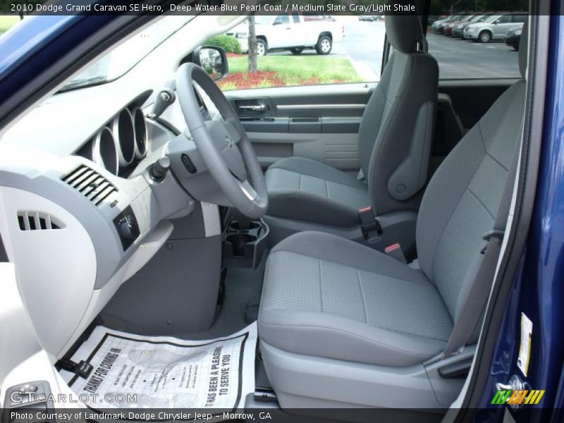 Deep Water Blue Pearl Coat / Medium Slate Gray/Light Shale 2010 Dodge Grand Caravan SE Hero