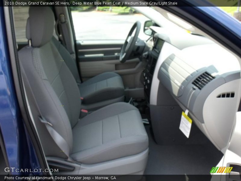 Deep Water Blue Pearl Coat / Medium Slate Gray/Light Shale 2010 Dodge Grand Caravan SE Hero