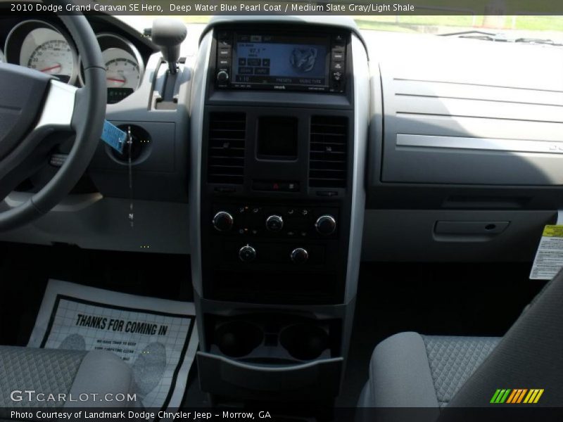 Deep Water Blue Pearl Coat / Medium Slate Gray/Light Shale 2010 Dodge Grand Caravan SE Hero
