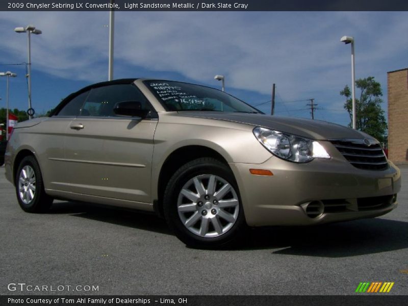 Light Sandstone Metallic / Dark Slate Gray 2009 Chrysler Sebring LX Convertible