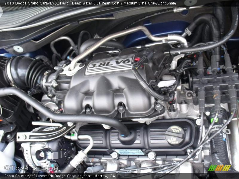 Deep Water Blue Pearl Coat / Medium Slate Gray/Light Shale 2010 Dodge Grand Caravan SE Hero